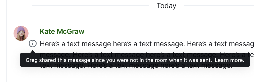 A decoration on the past messages that they have been shared