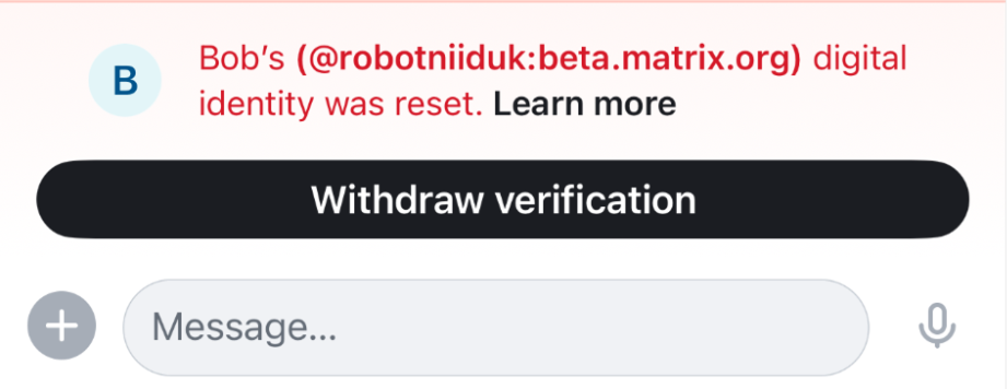 verified identity reset alert